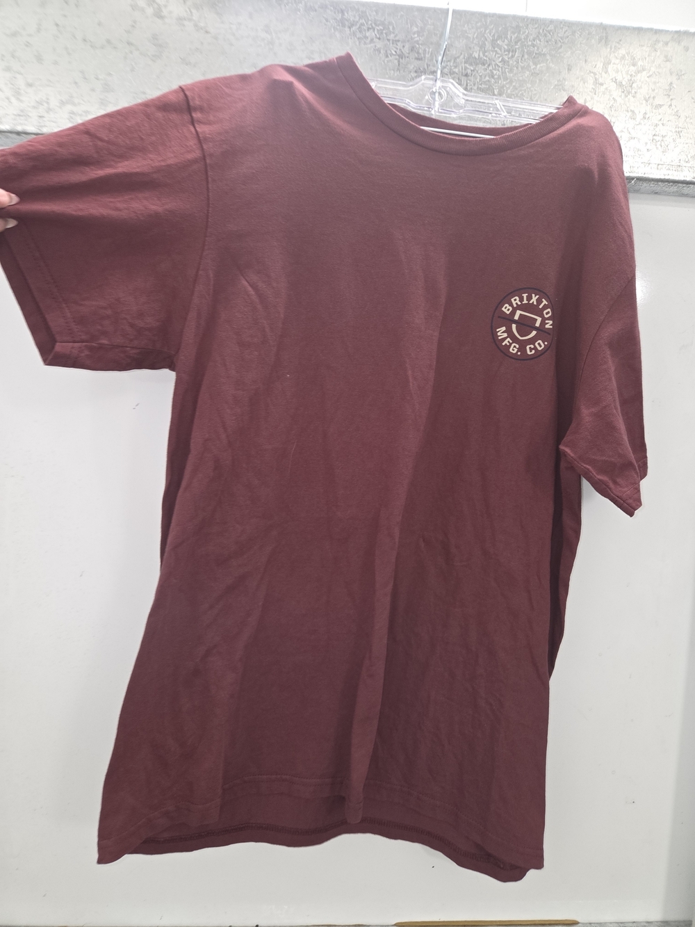 Brixton Men's Maroon Logo Short Sleeve T-Shirt